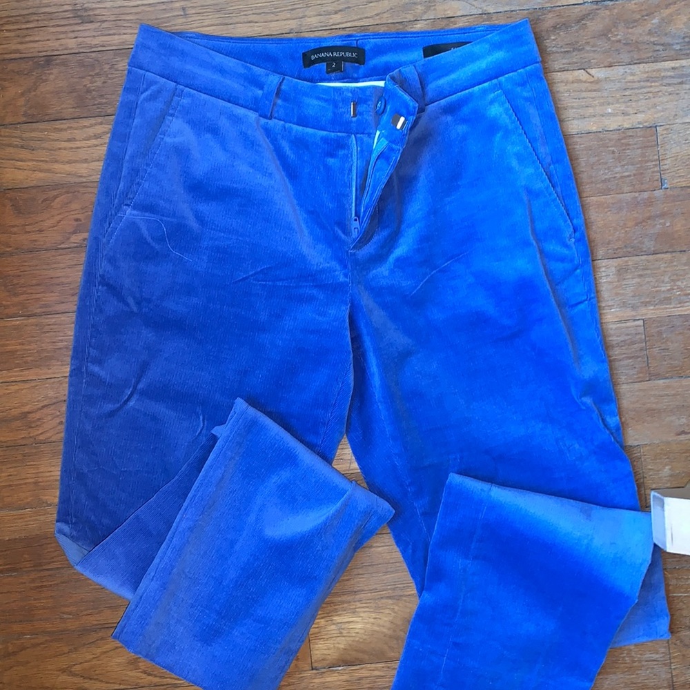Banana Republic Suede Look Blue Trousers